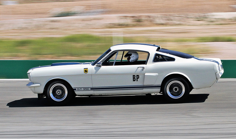 The Mustang is prepped for vintage race tracks.