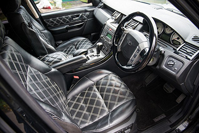 This is Beckham’s right-hand drive Range Rover for family life in England.