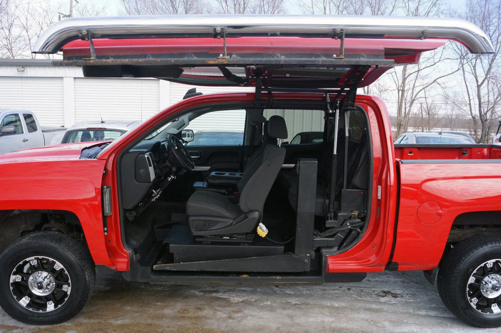 The gullwing-style doors open fully.