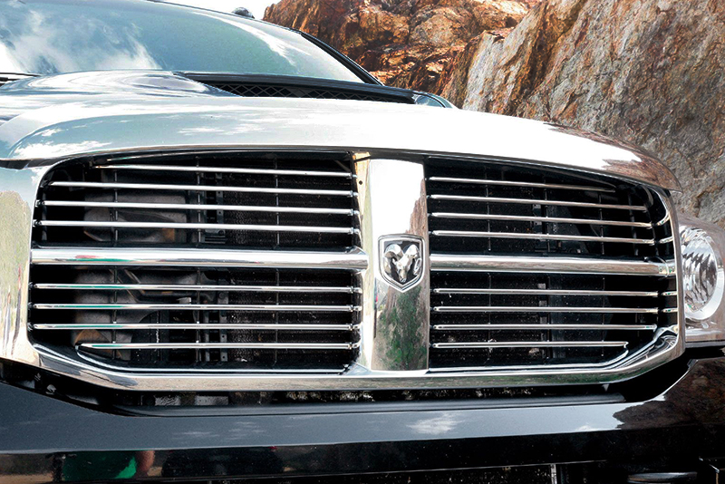 After the 2008 Ram, shown here, designers removed the signature crosshair grille that was used on Dodge pickups for 35 years.