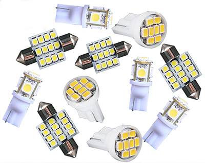 11-piece white LED interior kit
