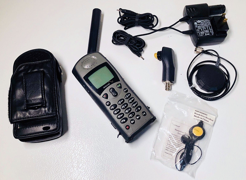 Talk anywhere on Earth with this Iridium 9505A satellite telephone.