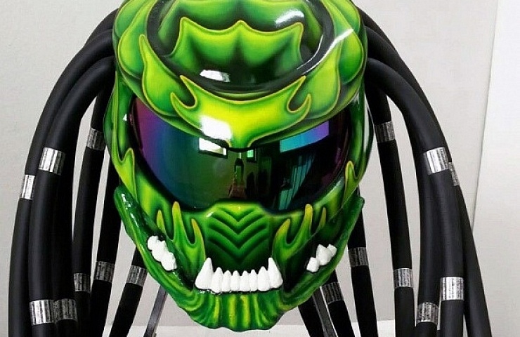 Custom motorcycle helmet design