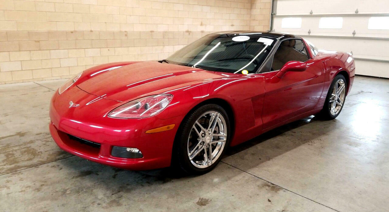 Exterior view of a 2005 Chevy Corvette, an example of a sixth-generation Corvette.