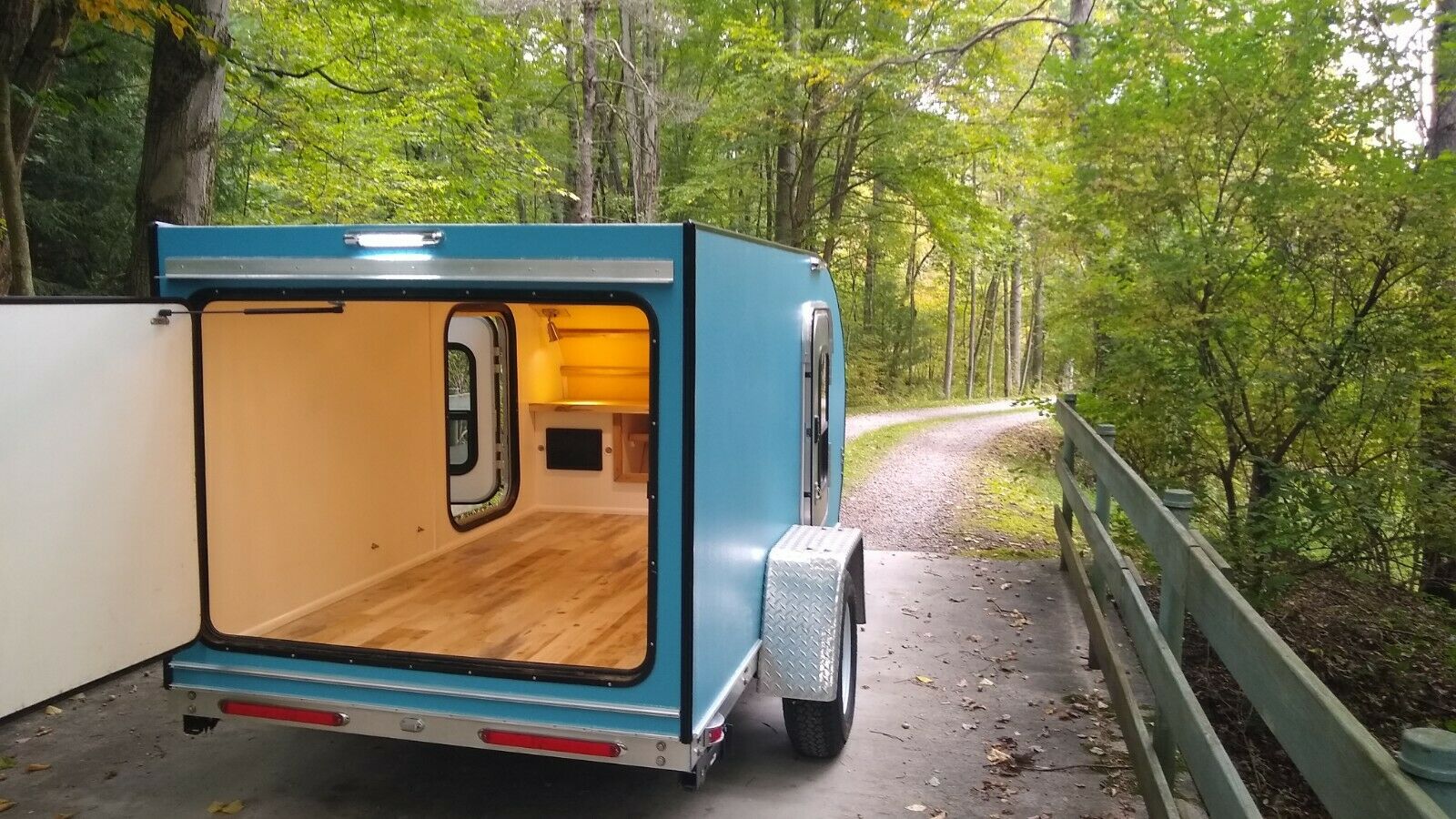 This teardrop trailer is ultra-sturdy and can be customized.