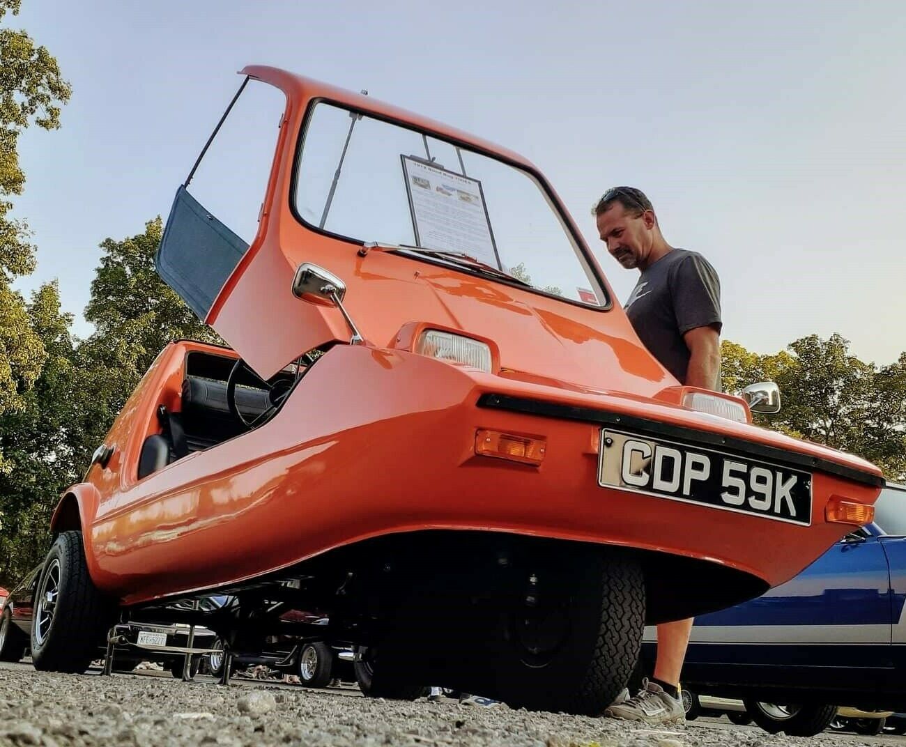 The British license plates come with this Bond Bug.