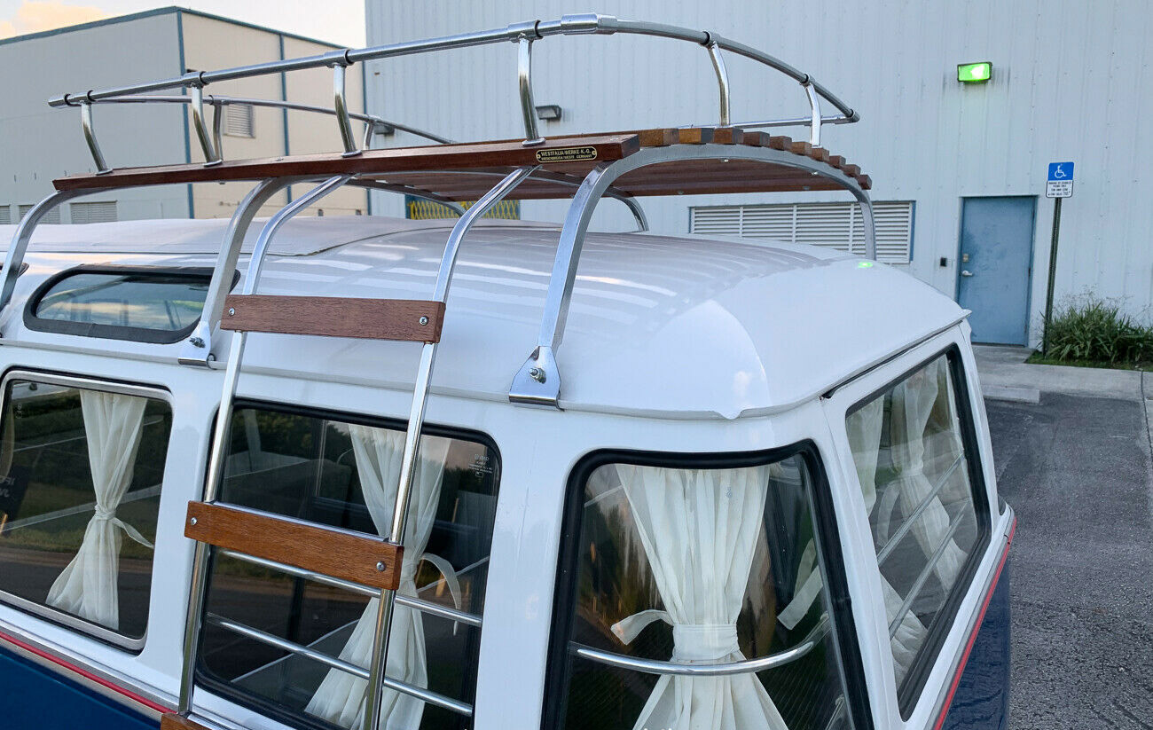 VW Microbus. The roof rack, with a ladder, is an excellent option.