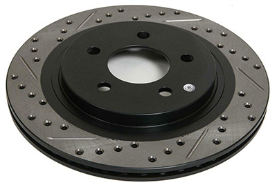 While the black paint initially reduces rust and corrosion in a brake rotor, the paint will eventually wear away.