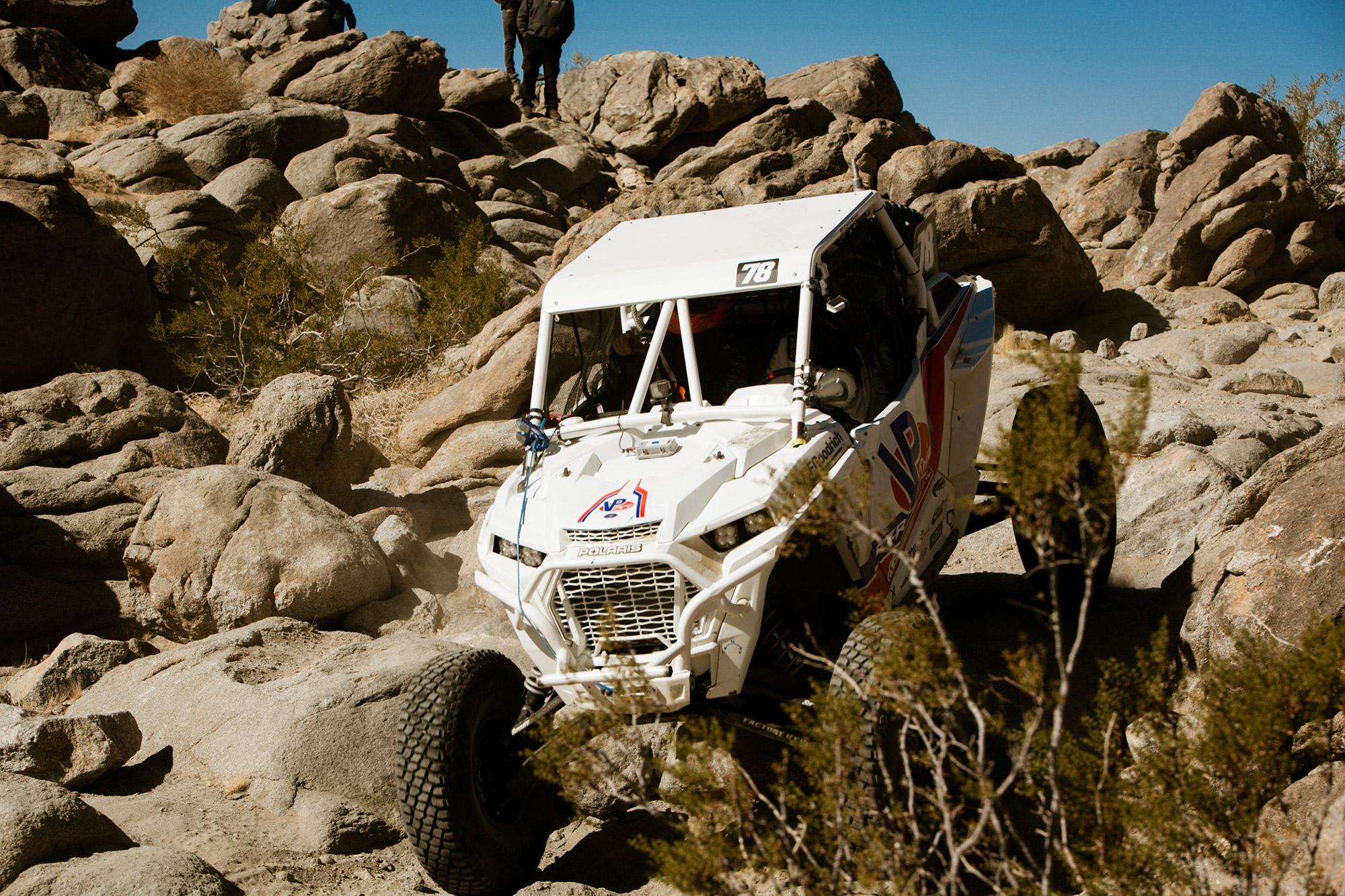 Driver Sara Price in her Polaris RZR during the UTV race. 