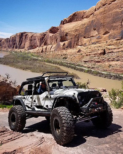 Moab offers many iconic tracks, like the scenic and challenging Moab Rim Trail. (Photo by Mercedes Lilienthal, All rights reserved.)