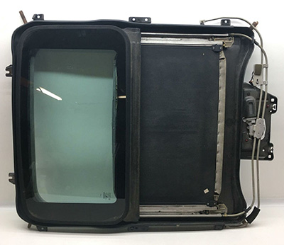 A complete sunroof assembly from a 1996-2000 Honda Civic. Sometimes a total replacement is needed.