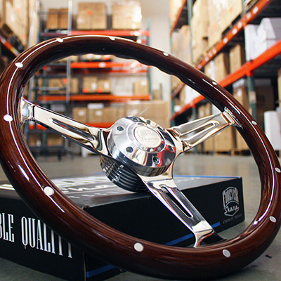 A wood-trimmed wheel adds sophistication to your interior.