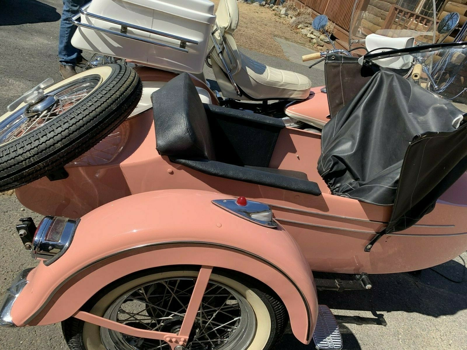A Purist s 1965 Harley Panhead with Sidecar In Salmon Pink eBay Motors Blog
