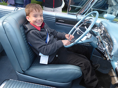 A youngster at the Amelia Island Concours d'Elegance.