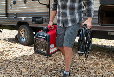 The Honda Super Quiet EU2200I 2 200w portable inverter generator promises quieter operation.