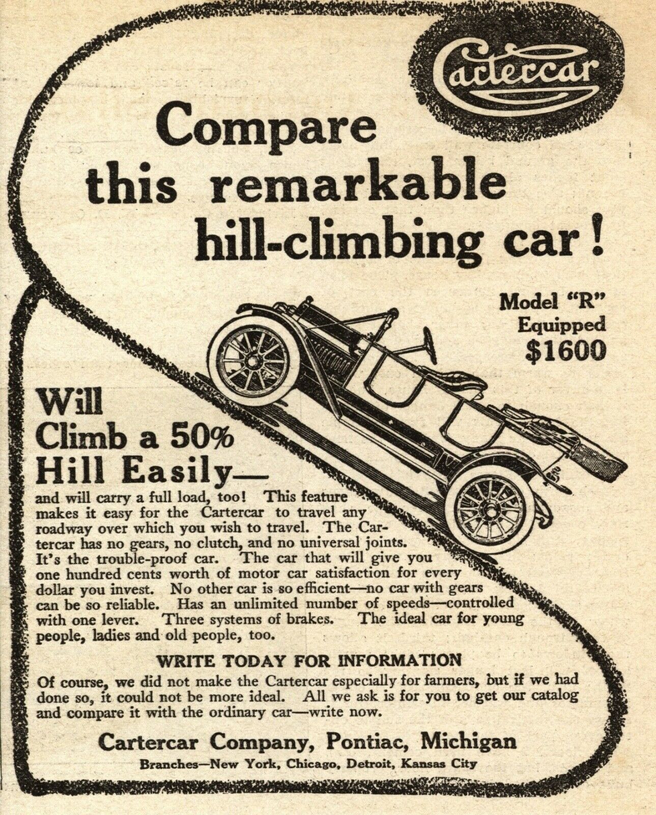 This 1912 Cartercar Is One of Three Remaining Roadsters eBay