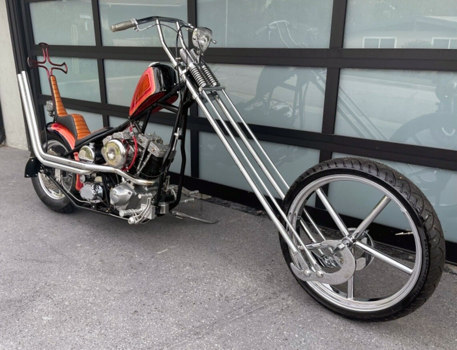 The Legendary Sugar Bear Springer Front End on a '76 Shovelhead Chopper -   Motors Blog