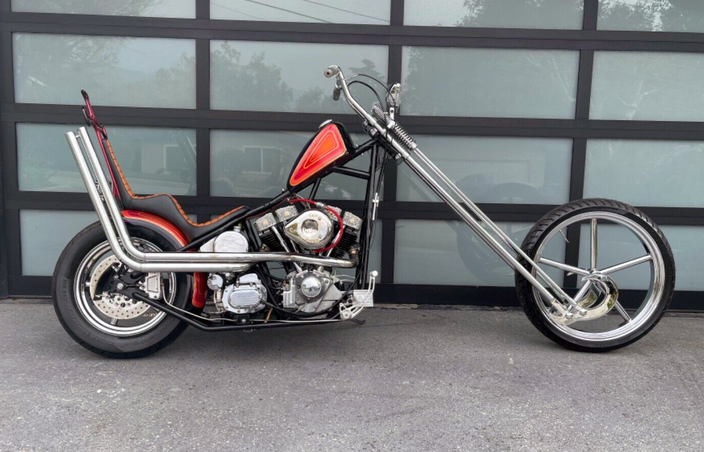 The Legendary Sugar Bear Springer Front End on a '76 Shovelhead Chopper -   Motors Blog