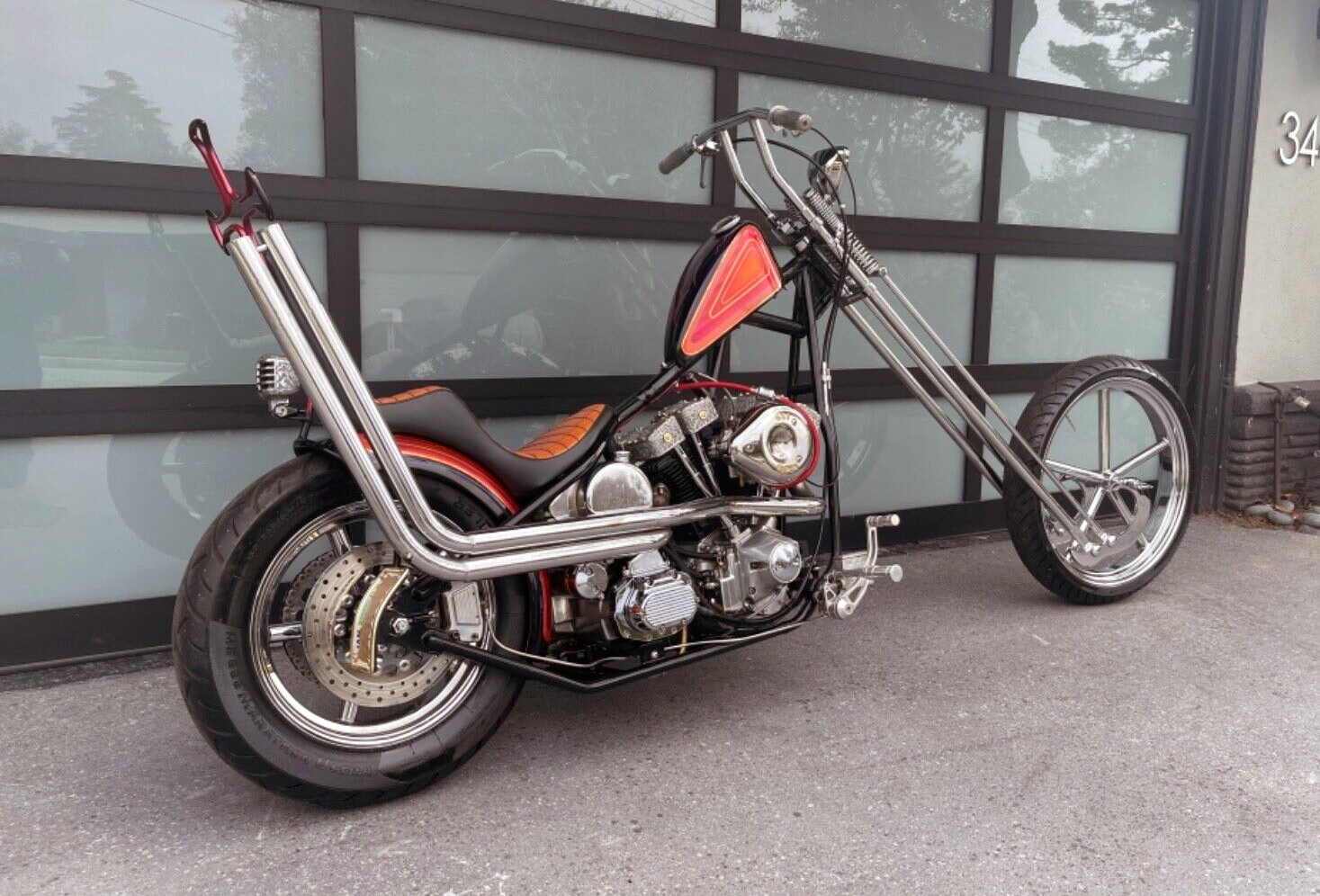 The Legendary Sugar Bear Springer Front End on a '76 Shovelhead Chopper -   Motors Blog