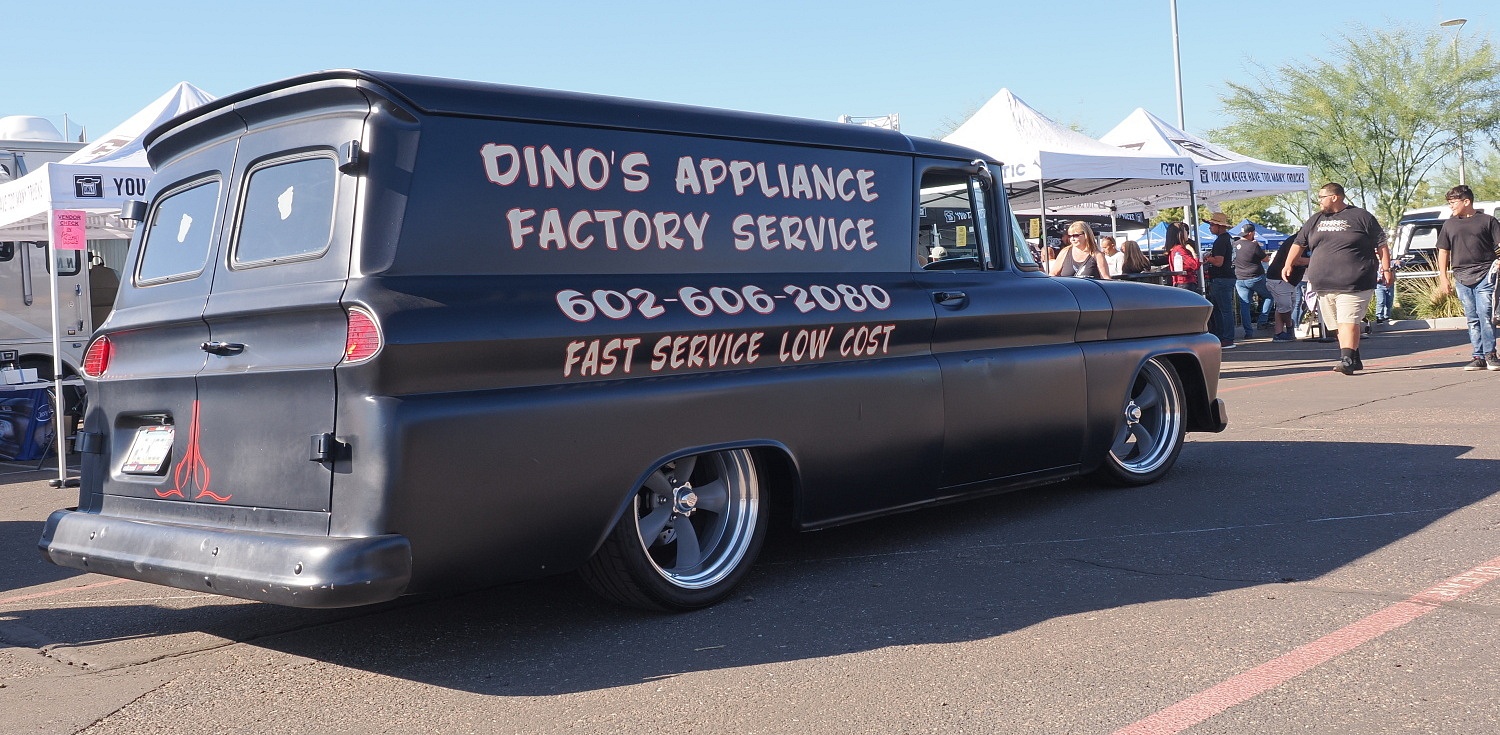 Dino's Appliance Factory Service Chevy Panel Truck - Dino's Git Down