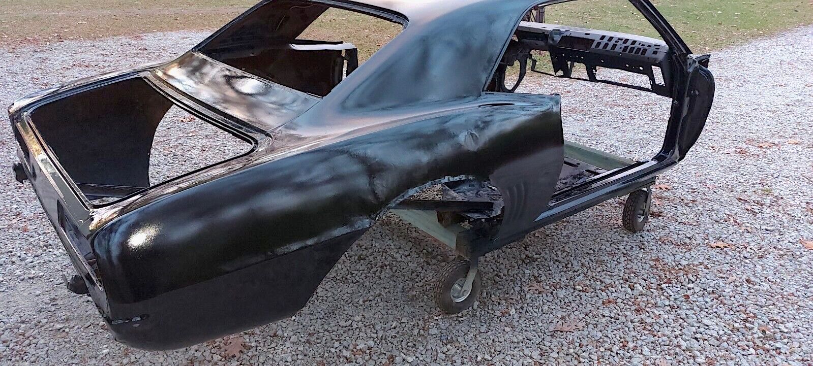 Chevrolet Camaro project car - first gen shell on rollers 