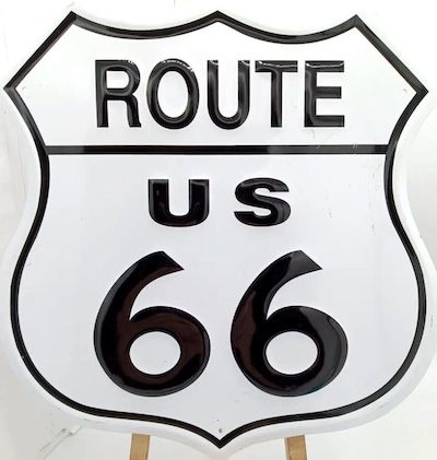 US Route 66 road sign