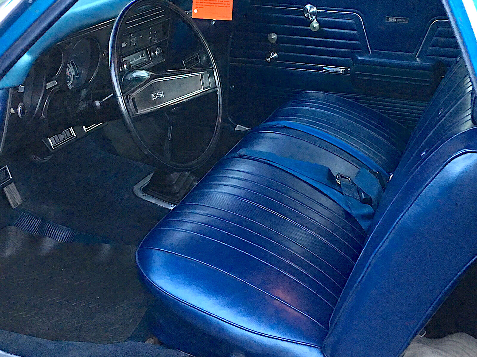 1969 Chevrolet El Camino SS - blue bench seat