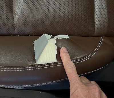 Hide those faux leather flaws with a fresh set of seat covers.