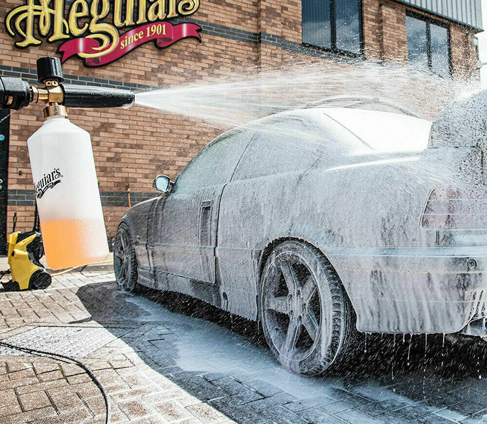 Meguiars foam cannon in use