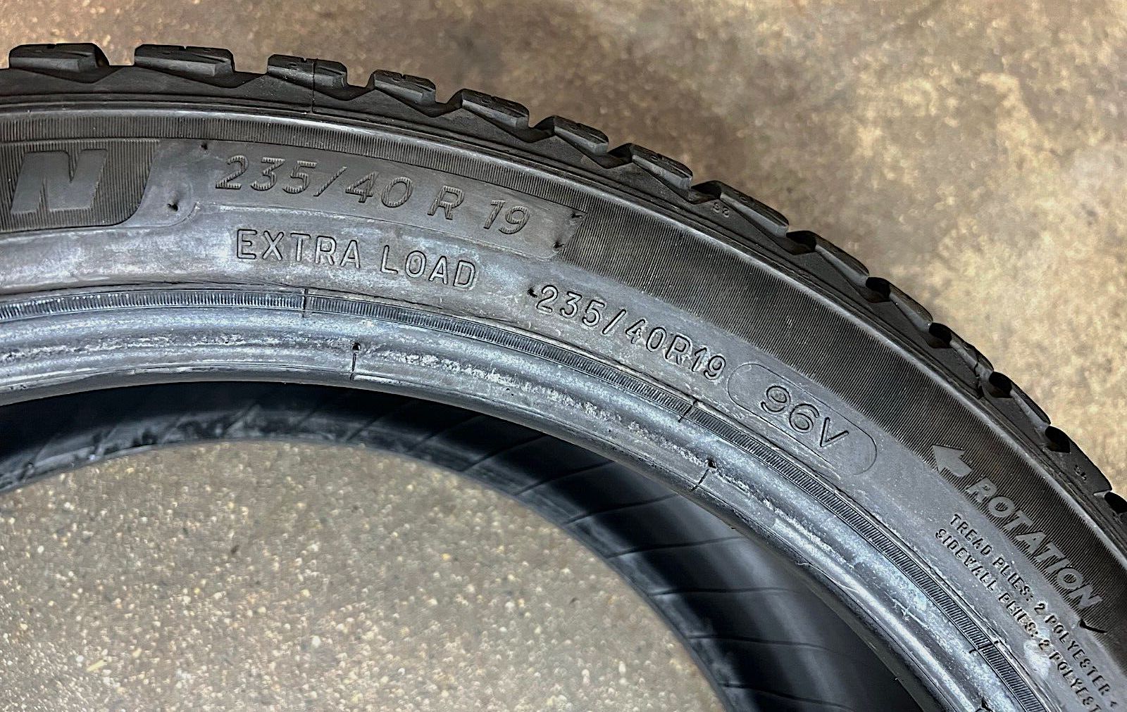 Michelin CrossClimate 2s with a V tire speed rating.