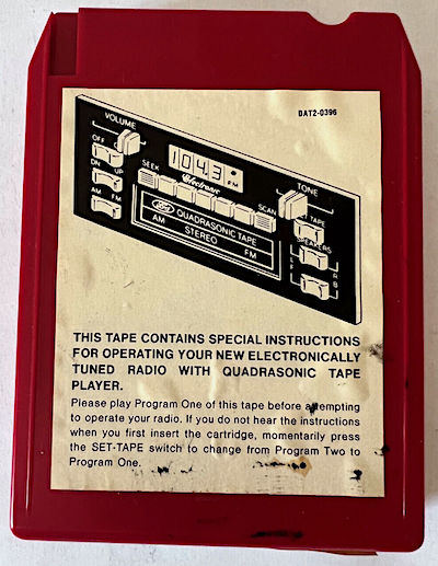 Vintage Ford Quadrasonic tape 