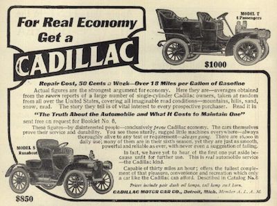 1908 Cadillac advertisement