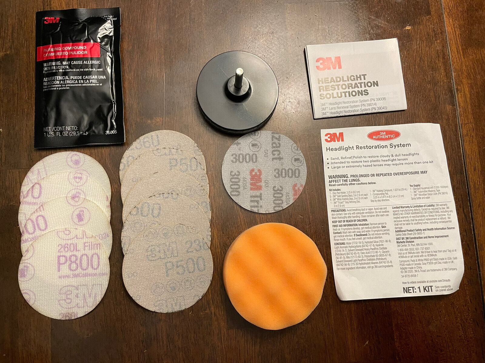 3M headlight restoration kit