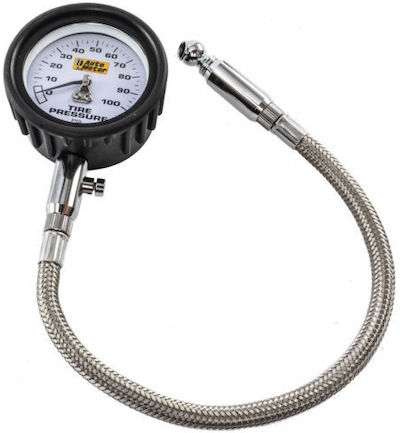 Auto Meter analog tire pressure gauge with peak and hold