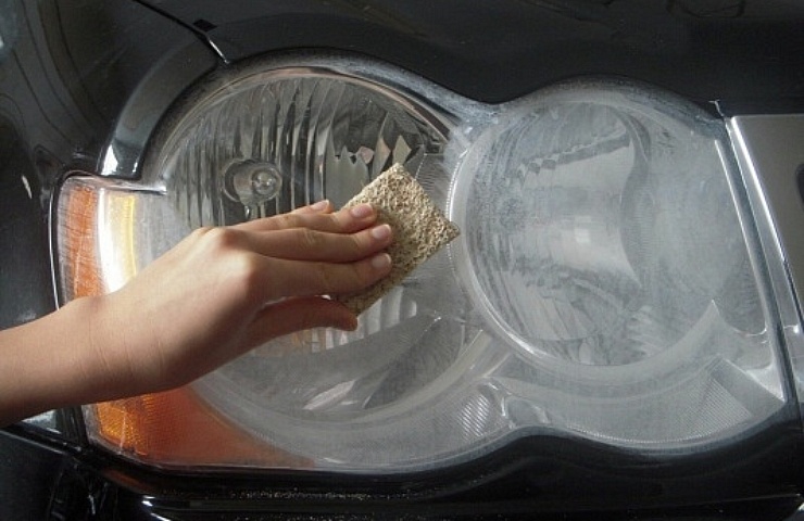 Headlight lens hacks start with a good old fashioned cleaning.