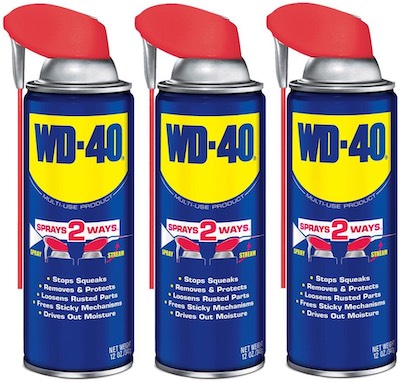 WD-40 is a popular headlight cleaning hack.