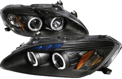 Aftermarket Honda S2000 headlight assemblies with halo DRLs
