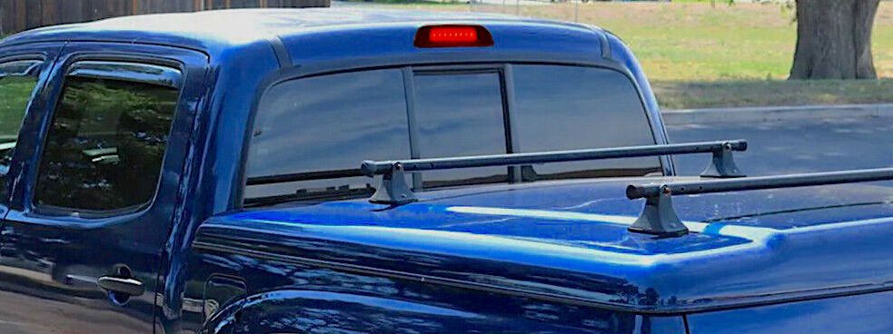 Third brake light on a pickup truck
