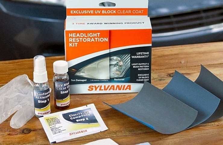 The complete Sylvania headlight restoration kit
