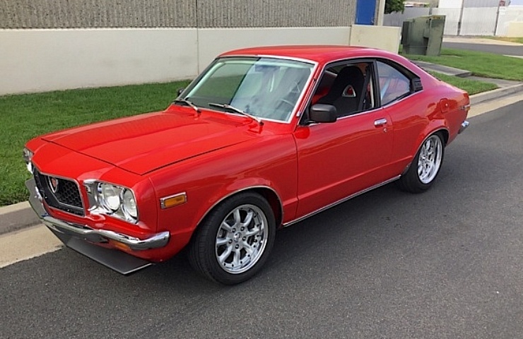 1973 Mazda RX3 Coupe - left front profile - featured