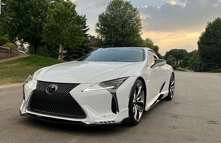 2018 Lexus LC500 sunset hero