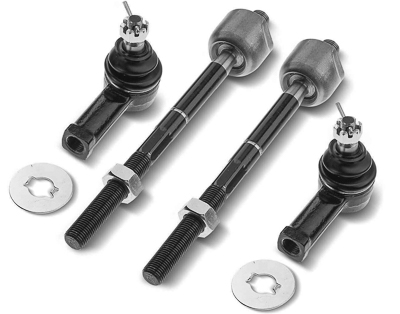 A set of inner and outer tie rod ends