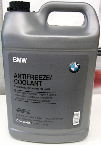 BMW coolant is blue