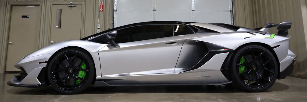 2020 Lamborghini Aventador SVJ Roadster - V-12 engine featured at top of page