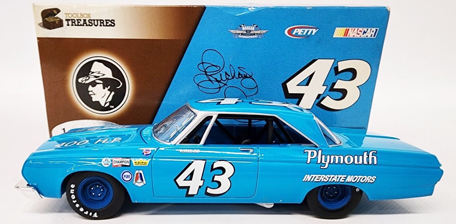 Richard Petty's #43 Plymouth Belvedere Daytona winner die-cast tribute