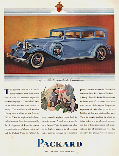 Vintage Packard Twin-Six advertisement