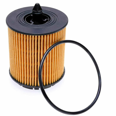 An automotive cartridge oil filter with sealing o-ring
