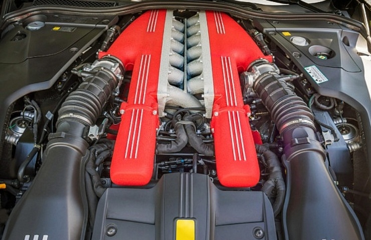 V12 exotic car engine