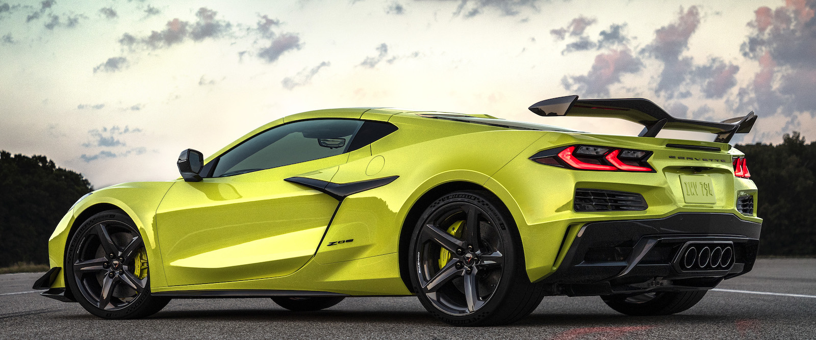 Mid-engine 2024 Chevrolet Corvette Z06 - left rear profile