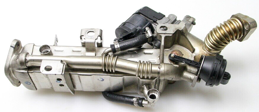 An exceedingly complex exhaust gas recirculation valve for a BMW car